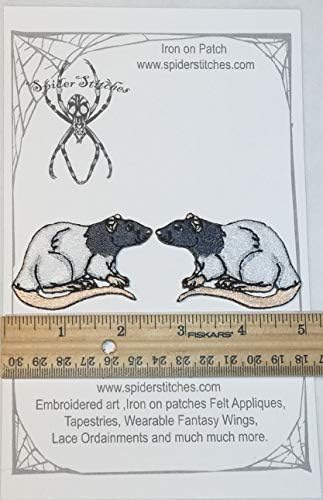 עכברוש שחור עם עכברוש שחור ברזל ברזל על טלאי טלאי נעליים קטנות טלאי טלאי מעבדה מפוארת