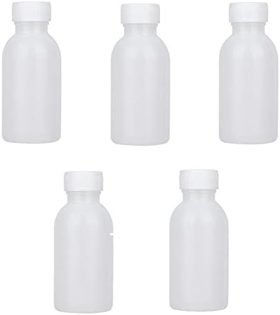 Homesogood 5 יחידות 100 מל חיית מחמד פלסטיק בקבוקי חותם צלול ריק מיכל נוזלי מגיב אריזת בקבוק חבית צנצנות אחסון