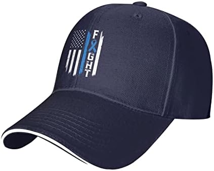 Zsixjnb מודעות לסרטן המעי הגס כובעי בייסבול נלחמים בכובעי כובע בייסבול דגל אמריקאי