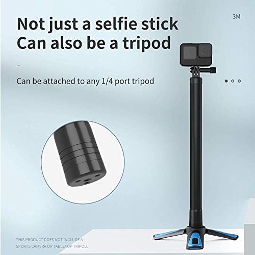 מקל Selfie ארוך במיוחד - מונופוד כף יד הניתן להרחבה קלילה בגודל 106 אינץ