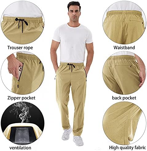 מכנסי רוכסן של מכנסי רוכסן של Rapoo מכנסיים קלים של מכנסי אימון ספורט אימון