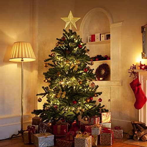 עץ כוכב אברפאן טופר כוכב עץ טופר נצנצים נצנצים עץ חג המולד טופר חג המולד עץ טופר כוכב קישוט חג המולד לחג עיצוב