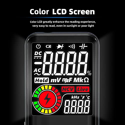 BSIDE נטענת צבע רב -דיגיטלי צבע LCD 3 תוצאות תצוגה 9999 ספירות טווח אוטומטי