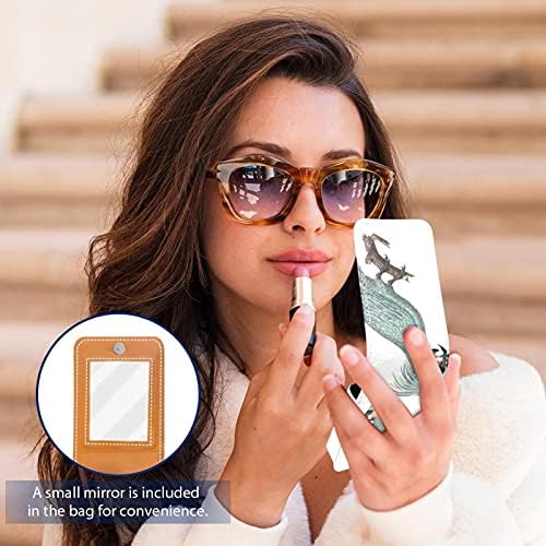 קקדו הדפסת גלוס מחזיק שפתון מקרה נייד איפור תיק נסיעות שפתון ארגונית מקרה עם מראה מיני שפתון תיבת אחסון עבור נשים