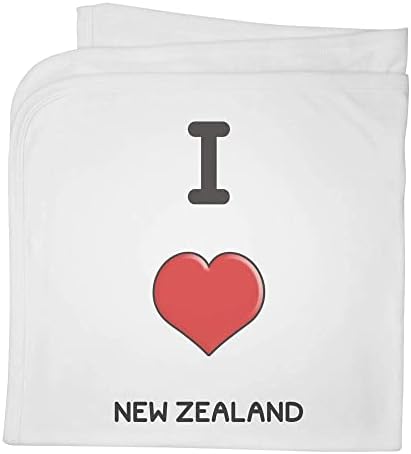 Azeeda 'אני אוהב את שמיכת / צעיף של ניו זילנד' כותנה / צעיף