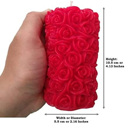 Matin Silicone 3d Rose 3 שכבה 3 שכבה בעבודת יד סבון פמוט נר פרח