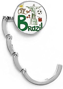 סמל לאומי ברזיל דפוס ציון דרך שולחן שולחן וו אבזם דקורטיבי תוסף קולב מתקפל