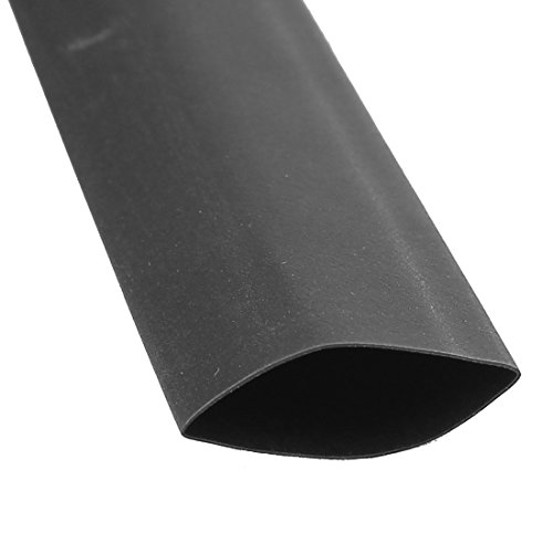 UXCELL A15090200UX0329 14 ממ גומי שחור שחור מכווץ צינורות צינור צינור צינור 3.2ft 3 חלק, 0.94 רוחב, 38.98 אורך