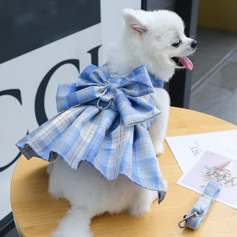 תלבושות שמלת רתמת קלופון לחתולים בגדי רצועה לכלבים לכלבים קטנים שמלות מסיבת יום הולדת XS