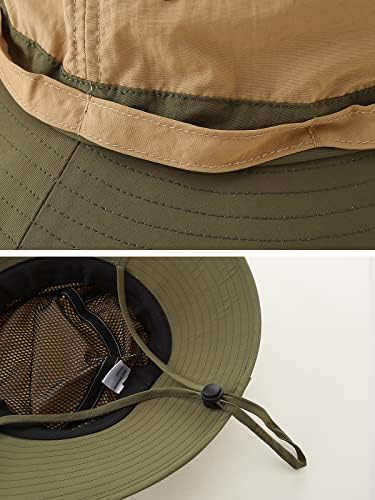 כובעי דלי לגברים ונשים אטומים למים רחבים שוליים כובעי שמש יבש יבש עם הגנה על UV לספארי טיולים וגינון