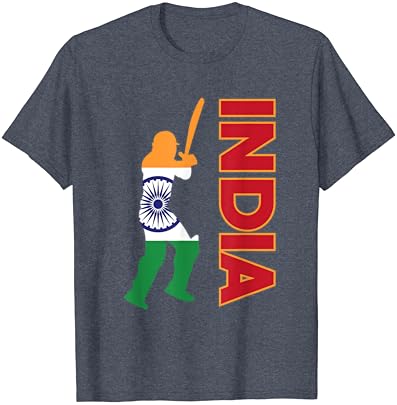 הודו קריקט מתנה הודו דגל הודי קריקט צוות קריקט חולצה