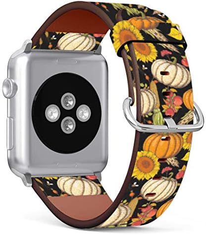 רצועת צמיד עור דפוסית תואמת לסדרת Apple Watch 5/4/3/2/1 Gen, החלפה ללהקות IWatch 42 ממ/44 ממ