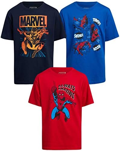 מארוול בנים ספיידרמן חולצה-3 חבילה סופר גיבור גרפי טי
