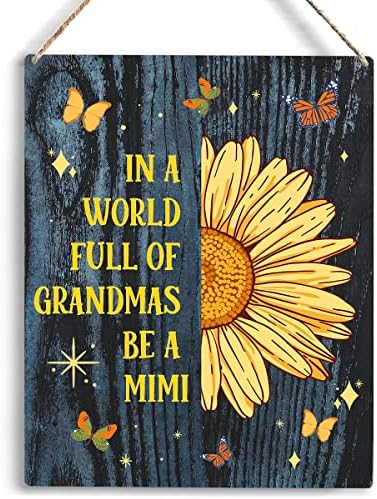 סבתא מימי מתנות סבתא סבתא מתנות אמנות קיר בעולם מלא סבתות להיות מימי עץ תלייה שלט פרישה מתנות ליום הולדת