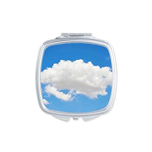 כחול שמיים שמש לבן עננים מראה נייד קומפקטי כיס איפור כפול צדדי זכוכית