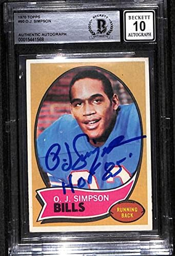 90 O.J. Simpson RC HOF - 1970 כרטיסי כדורגל TOPP