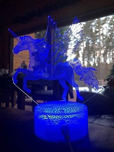 SZG מנורה לשולחן העבודה של יום ההולדת נוגעת ל LED LIGHT Light Light Home Crainbow Horse Lanten Kinking Lappen Labin