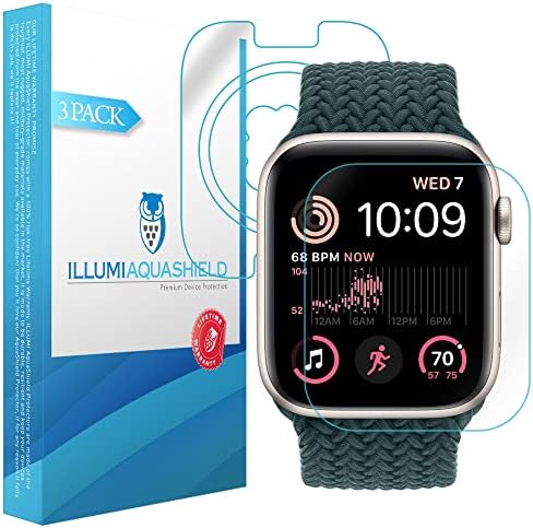 מגן מסך גוף מלא של Illumi Aquashield תואם ל- Apple Watch SE 40 ממ ללא הגדרה גבוהה בהגדרה ברורה סרט TPU גמיש