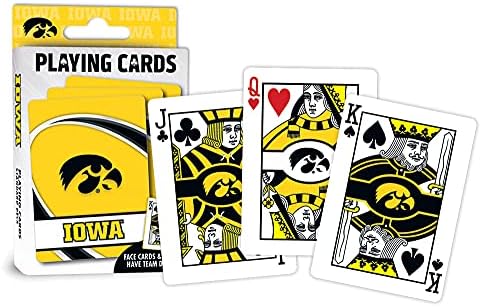 יצירות מופת משחקי משפחה - NCAA LOWA Hawkeyes משחק קלפים - רישיון רשמית משחק קלפים למבוגרים, ילדים ומשפחה