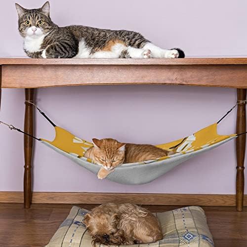 חתול ערסל נמר זהב חתול מיטת כלוב חלון מוט תליית שטח חיסכון עבור חיות מחמד קטנות 16.9& 34; איקס13