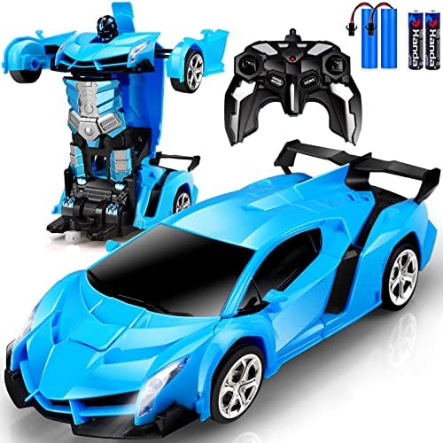 צעצועי מכוניות שלט רחוק - שינוי מכוניות RC לצעצועים לילדים ונערים - טרנספורמציה של כפתור אחד והסחף מסתובב 360 מעלות