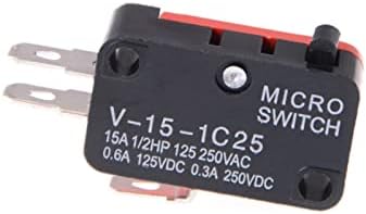 מתג נדנדה גרוני 5 יחידות/הרבה 250V 16A מיקרוגל דלת תנור דלת ארקייד דובדבן כפתור SPDT 1 NO 1 NC מתג מיקרו V-15-1C25