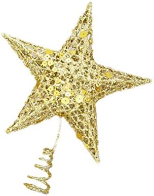 כוכב עץ חג המולד של אברפאן מחושל טופר טופר נוצץ לקישוט כוכב טייטופ נוצץ מסיבת קישוט ביתי