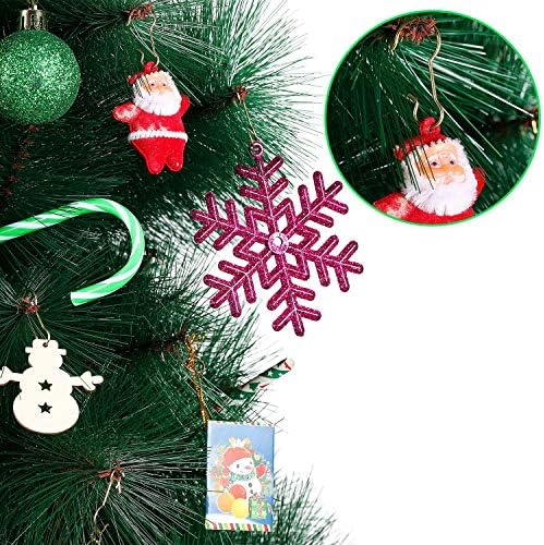 ריפינג קישוט לחג המולד ווים עץ חג המולד קולב קולב מתכת מתכת וו עם קופסת אחסון לקישוטי עץ חג המולד