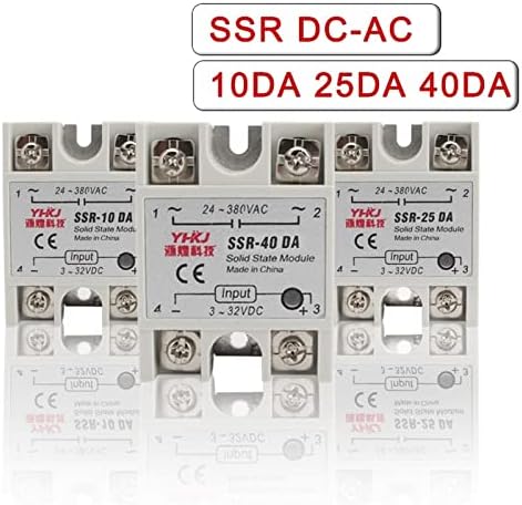 אקסונגי 1 pcs ממסר מצב מוצק SSR-25DA 25A SSR-10DA SSR-40DA 5-24VDC עד 24-380V AC SSR 25DA6-20MA