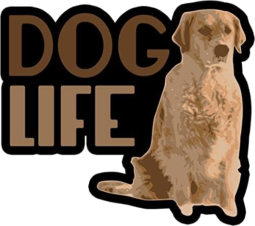 מדבקות ויניל חיי כלבים עם רטריבר מוזהב לאוהבי בעלי חיים בעלי בעלי 3 אריזות גדולות בגודל מגוון מדבקות מדבקות מכוניות