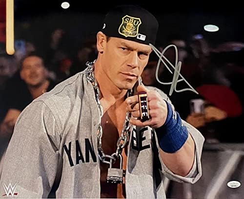 WWE בלעדי ג'ון סינה חתום על חתימה 16x20 אימות JSA 1 - תמונות היאבקות חתימה
