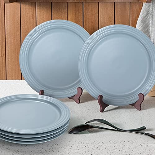 צלחות ארוחת ערב של Homeelves סט של 6, צלחות כחולות, צלחות מטבח בגודל 10.5 אינץ '