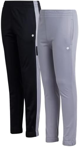 מכנסי הזיעה של RBX Boy - 2 חבילות מכנסיים פעילים של Tricot Jogger מכנסיים