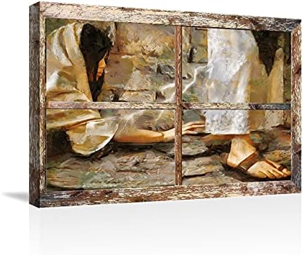 ריפוי ישו המשיח נוצרים אמנות הדפסת תמונות חידות אישה נגע ישו אמונה בד-תמונות בית משרד דירה קיר תפאורה לסלון
