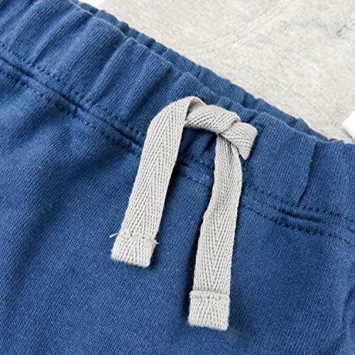 מכנסי טרנינג רמת כותנה אורגנית של כנות כנות, מכנסי טרנינג, חיל הים/אפור, 6-9 חודשים