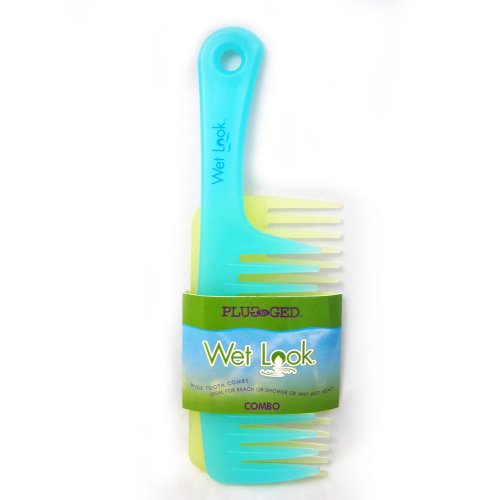 2 מסרקי שיניים רחבים שיער משובחים מקלחת פלסטיק חוף חוף מתנתק בסגנון יבש רטוב חדש