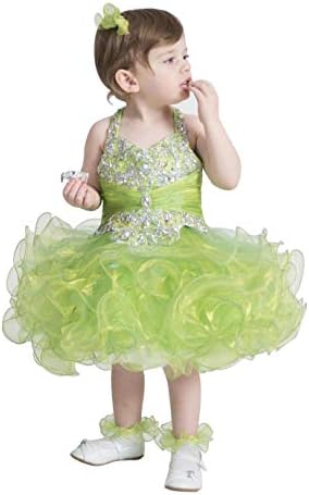 הנסיכה התינוקת הנסיכה הלטר נערת פרח תינוקת יום הולדת ליום הולדת שמלת פעוטות קאפקייקס עם קפלים חרוזים