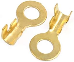 100 יחידות זהב טון טבעת מלחץ מסוף חוט מחברים עבור 7 ממ קוטר הרבעה (קונטורי לכל קאווי טרמינלי מלחץ קון טונו