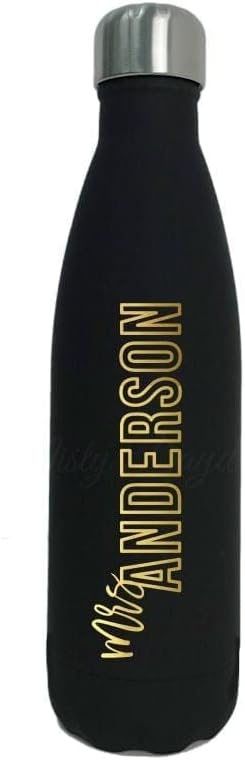 בקבוק נירוסטה מבודד בהתאמה אישית - מאט שחור