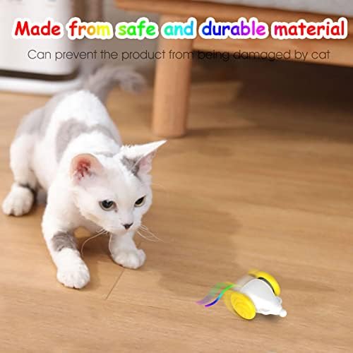 צעצועי חתול אינטראקטיביים לחתולים מקורה, צעצועי עכבר חתול, צעצוע חתול אוטומטי עם נורות לד, צעצועי חתול חשמליים חכמים,