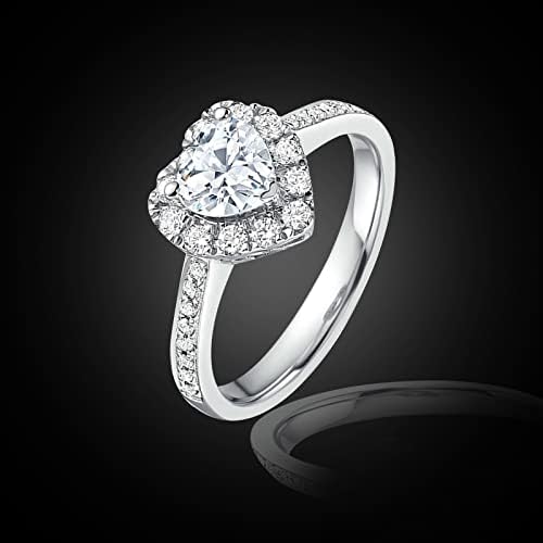 2023 נשים של יהלומי טבעת לב בצורת תכשיטי טבעות אירוסין מתנת טבעת בועת טבעות לנשים