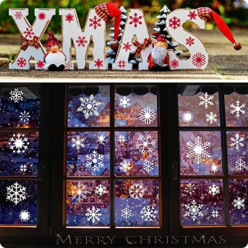 תבנית שבלונות של שלג לחג המולד, שבלונות שימוש בחג המולד לשימוש חוזר שבלונות לציור על פרוסת עץ חלון זכוכית כרטיס