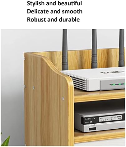 תיבת WiFi נתב אלחוטי, תיבת אחסון תוספות רכבה על קיר מעץ, תיבת אחסון תוספות קיר, קופסה רב-תכליתית יכולה להיות ממוקמת