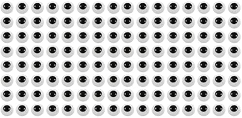 Sewacc בובות שחורות 400 יחידות פלסטיק עין מלאכה שחורה עיניים מדומה עיניים חומרים סימולציה סימולציה של אביזרי התנודדות דקורטיבי