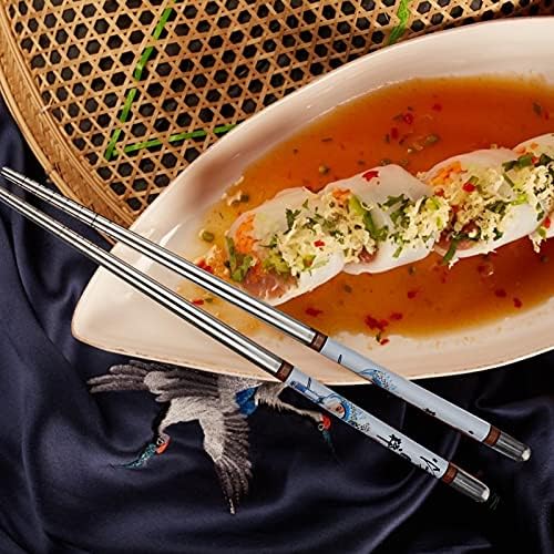 בסטונזון 3 סטי מגוון מזון כלי שולחן סיני דקורטיבי סגנון כלי כסף דפוס אופרה נירוסטה מסעדה לשימוש חוזר בית עם פקין סכום כלי