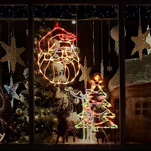 חלון חג המולד אורות צללית 16 אינץ