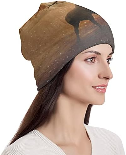 יער איילים יוניסקס כובע כפה כובע כובע גולגולת חמה כובע כובע שינה מזדמן בגודל אחד