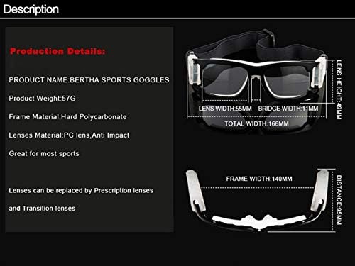 TPOFHS כדורסל כדרור משקפיים כדורגל כדורגל ספורט מגן משקפי בטיחות עיניים משקפי בטיחות עיניים אנטי ערפל לגברים