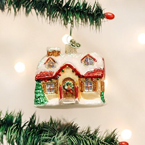 קישוטי חג המולד של העולם הישן: מתנות ביתיות זכוכית קישוטים מפוצצים לעץ חג המולד, בית חג