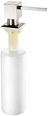 מתקן סבון בקבוק קרם קרם קרם סיפון רכוב על מתקן סבון מטבח עם מעל לכיור בקבוק הניתן למילוי קיבולת גדולה נוזל אל חלד